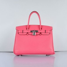 Genți de mână Hermes Birkin 30cm Togo din piele, roz pal, argintii