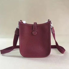 Geantă Hermes Mini Evelyne TPM Burgundy