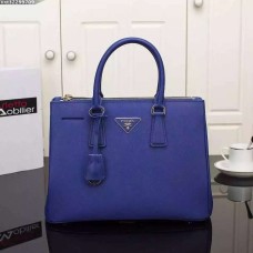 Geantă Prada Galleria 2274 Piele Saffiano 33cm Albastră