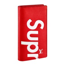 Portofel Louis Vuitton x Supreme Brazza M67719 din piele Epi