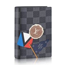 Husă pentru pașaport Louis Vuitton N61701 Damier Graphite Canvas