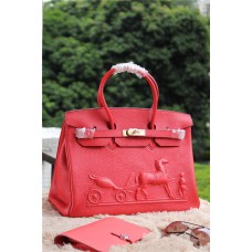 Geantă Hermes Birkin Horse Togo din piele roșie 35cm