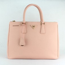 Geantă tote Prada 1786 roz deschis cu model cruce