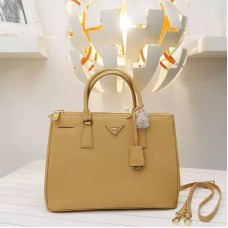Geantă tote Prada 1786 Apricot cu model încrucișat și lac