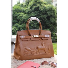 Geantă Hermes Birkin Horse Togo din piele maro 35cm