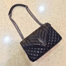 Geantă de umăr YSL Envelope de calitate superioară, 23 cm, neagră
