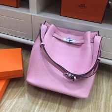 Geantă de umăr Hermes So Kelly 28cm Togo din piele roz argintie