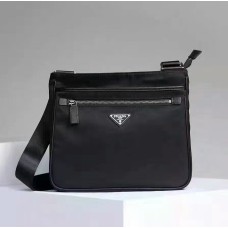 Geantă crossbody Prada pentru bărbați din pânză VA251 Negru