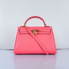 Geantă Hermes Kelly 32cm Togo din piele 6108 Lip Pink Gold