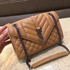 Geantă de umăr YSL Envelope de calitate superioară, 23 cm, culoare caisă