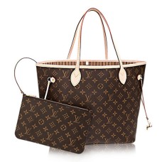 Geantă de umăr Louis Vuitton M40995 Neverfull MM din pânză cu monogramă
