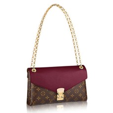 Geantă de umăr Louis Vuitton M41200 Pallas cu lanț, canvas cu monogramă