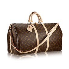 Geantă de voiaj Louis Vuitton M41414 Keepall Bandouliere 55 din pânză cu monogramă