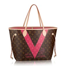 Geantă de umăr Louis Vuitton M41602 Neverfull MM din pânză cu monogramă