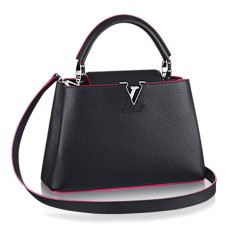 Geantă Louis Vuitton M42245 Capucines PM din piele Taurillon