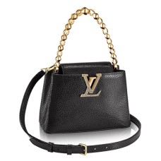 Geantă de umăr Louis Vuitton M42935 Capucines Mini cu lanț Taurillon din piele