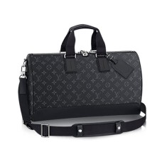 Geantă de voiaj Louis Vuitton M43038 Keepall Voyager din pânză Monogram Eclipse