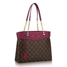 Geantă de umăr Louis Vuitton M51196 Pallas Shopper din pânză cu monogramă
