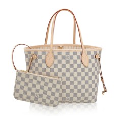 Geantă de umăr Louis Vuitton N41362 Neverfull PM Damier Azur Canvas