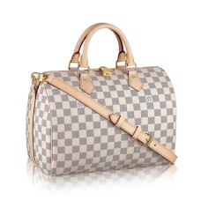 Geantă tote Louis Vuitton N41373 Speedy Bandouliere 30 Damier Azur Canvas