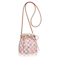 Geantă de umăr Louis Vuitton N60052 Nano Noe din pânză Damier Azur N60052