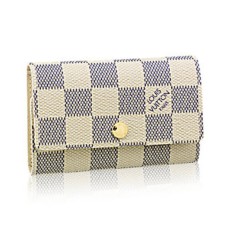 Louis Vuitton N61745 6 Port Chei Damier Azur Canvas
