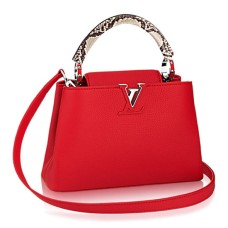 Geantă Louis Vuitton N92803 Capucines PM din piele Taurillon